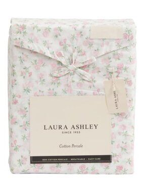 LAURA ASHLEY Cotton Floral Sheet Set
